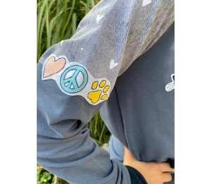 Stickdatei - Love Peace Paw